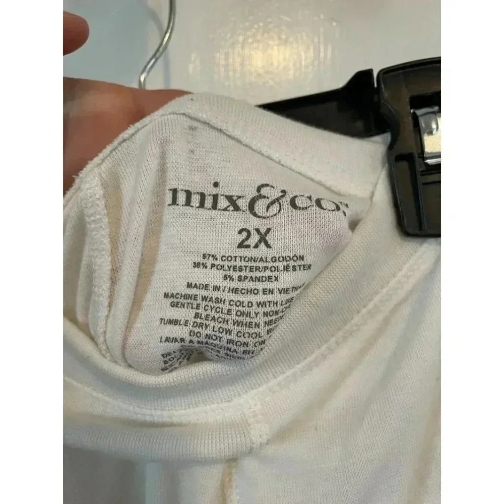 Mix & Co Women's Size 2 X Large White Casual Pants